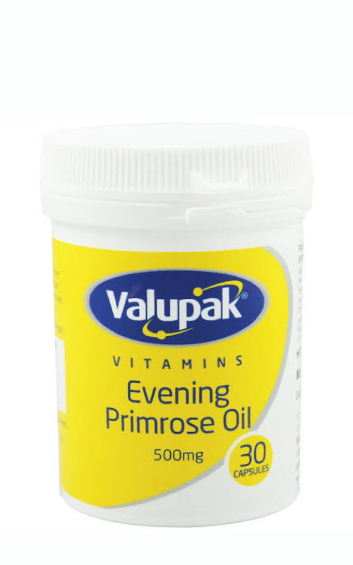 Valupak Evening Primrose Oil 500mg  (30 Capsules)