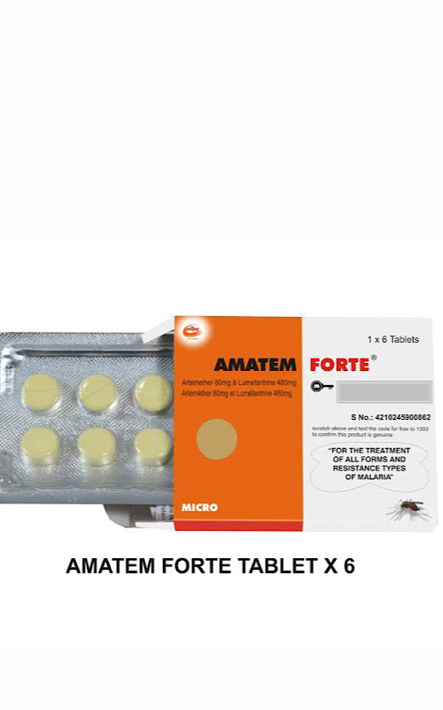Amatem Forte 80/480mg (6 Tablets)