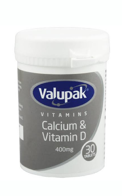 Valupak Calcium & Vitamin D 400mg (30 Tablets)