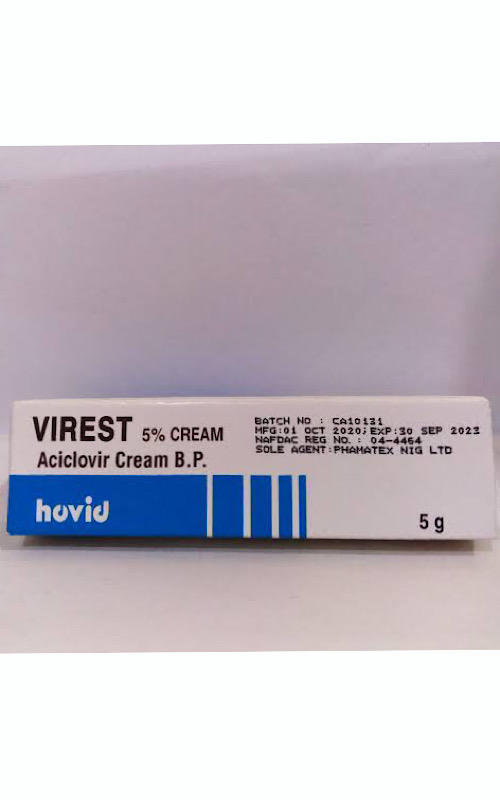 Virest Cream 5g (Acyclovir 5%)