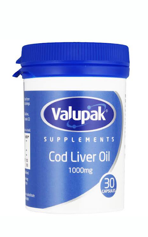 Valupak Cod Liver Oil 1000mg (30 Capsules)