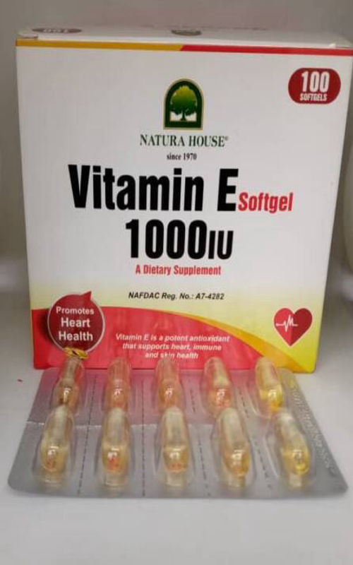 Natura House Vitamin E 1000IU. 10 * 10 tabs