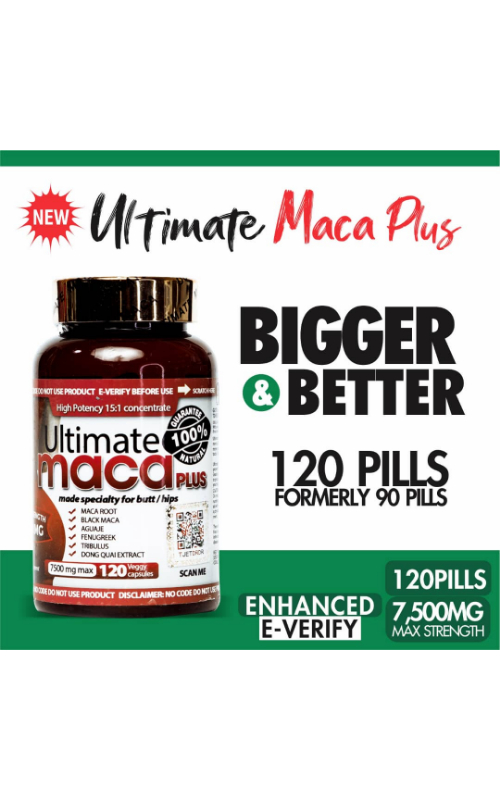 Ultimate Maca Pills Plus 7500mg by 120 Capsules