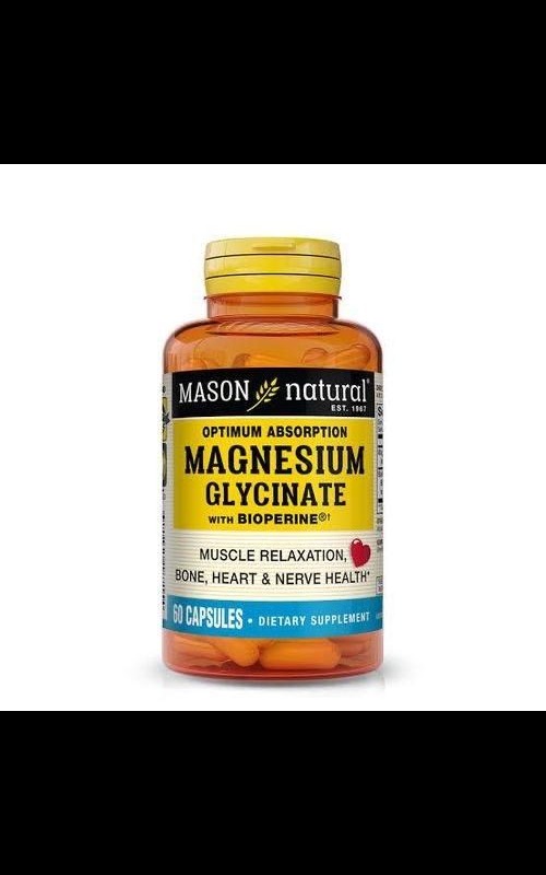 Mason Natural Magnesium Glycinate with Bioperine * 60 capsules