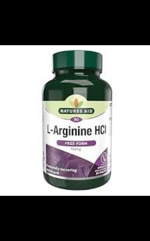 Natures Aid L-arginine hcl 750mg * 90 tabs