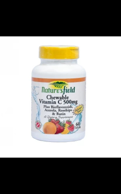 Nature's field chewable vitamin c 500mg * 100 tabs