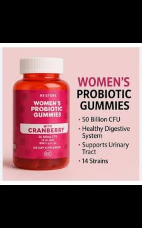 Restore Women's Probiotic gummies with Cranberry 50 billion CFUs * 60 gummies