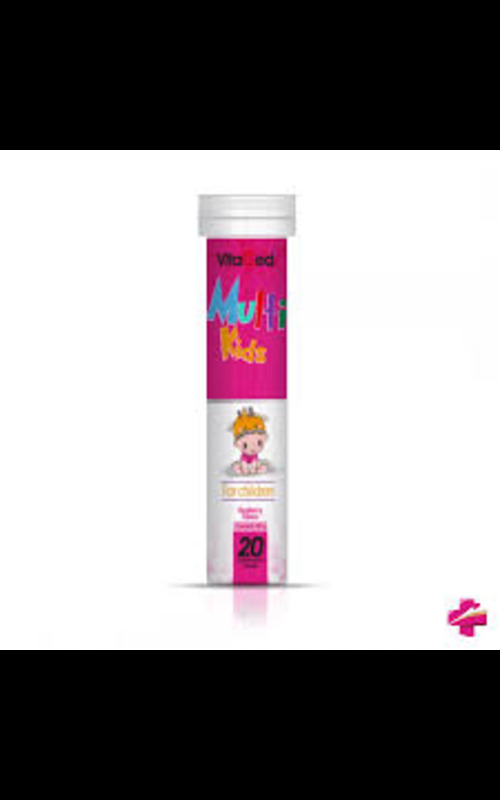 Vitaced Multikids raspberry flavour 80g * 20 effervescent tabs