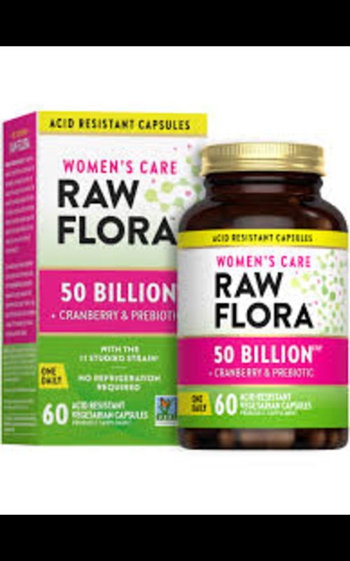 Women's Care Raw Flora 50 Billion CFU + Cranberry & Probiotic * 60